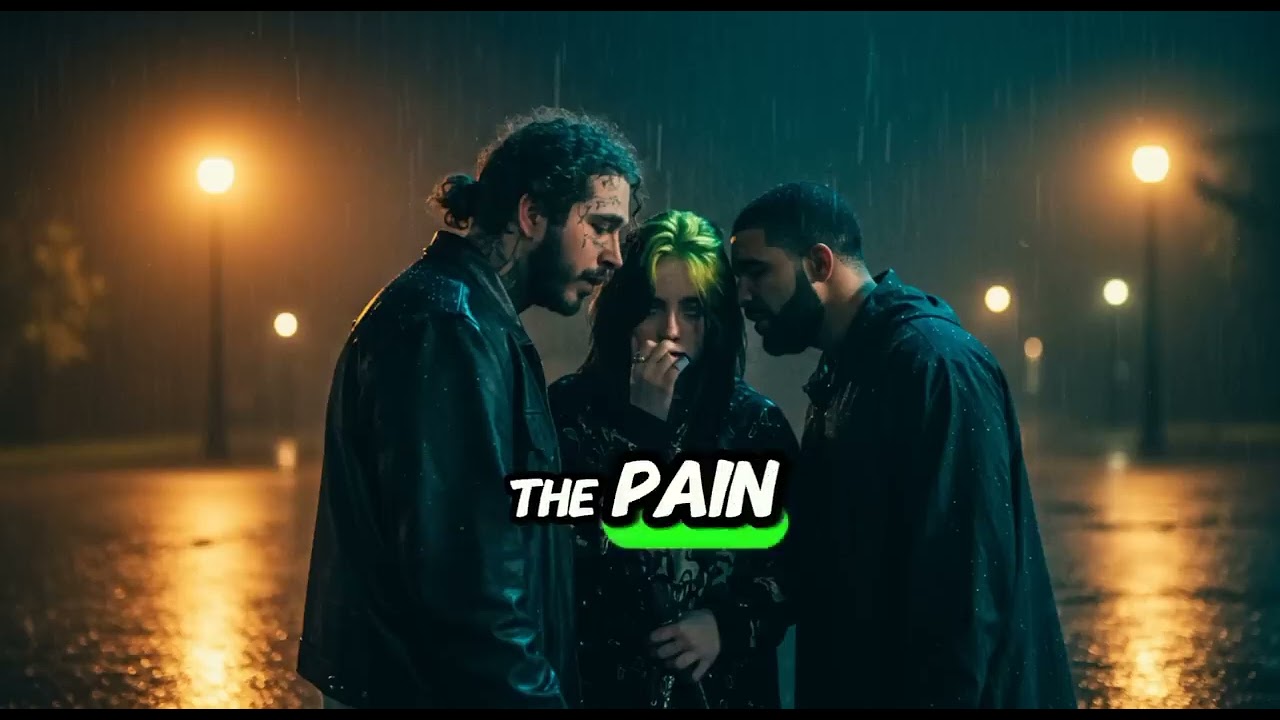 Whispers in the Rain – Post Malone x Billie Eilish x Drake (Lyrics Video)