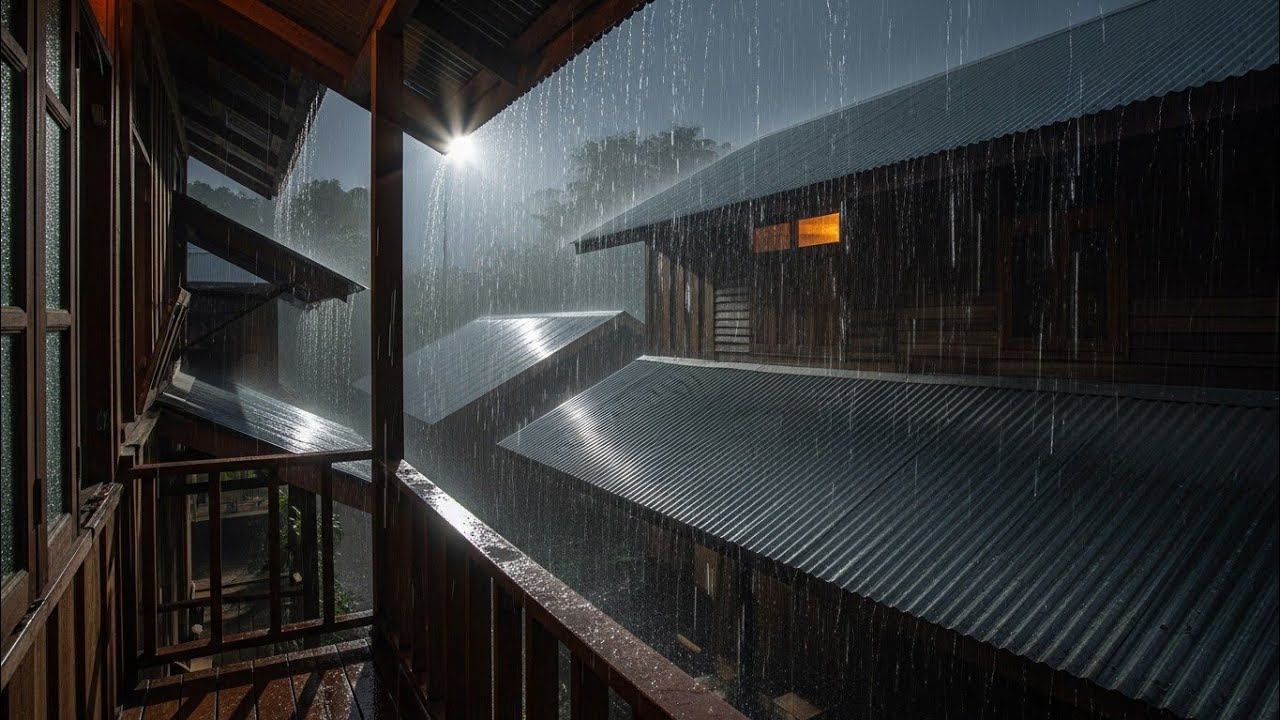 Midnight Heavy Rain Sounds for Deep Sleep, Stress Relief and Cozy Night Ambience