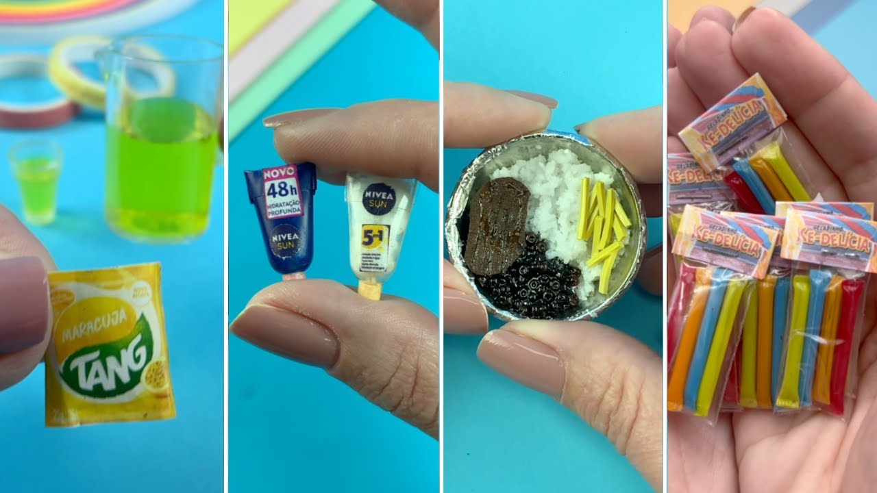 Maratona I Fazendo Mini Produtinhos DIY Miniatura Maneiros em Casa