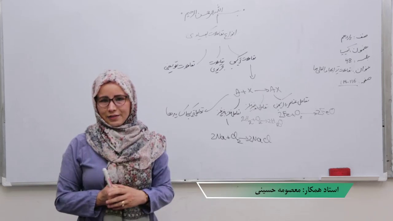 صنف یازدهم   مضمون کیمیا   درس 48   عنوان درس تعاملات تیزابها و القلی ها