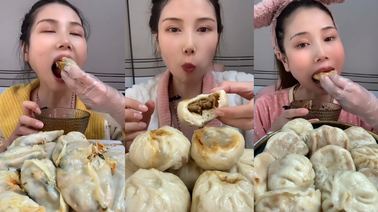 Juicy Dumplings Mukbang | Steamed Dumpling Bites ASMR Eating Show