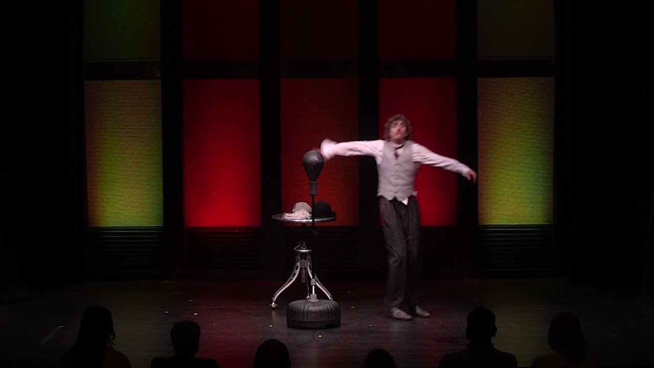 Kevinski aka Chaplin with his Boxing Bal mime comedy act Kevin Gorczynski