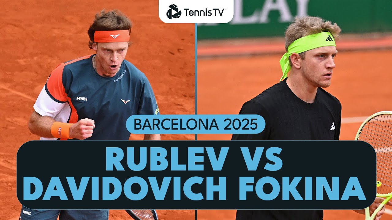 Alejandro Davidovich Fokina vs Andrey Rublev Entertaining Match! | Barcelona 2025