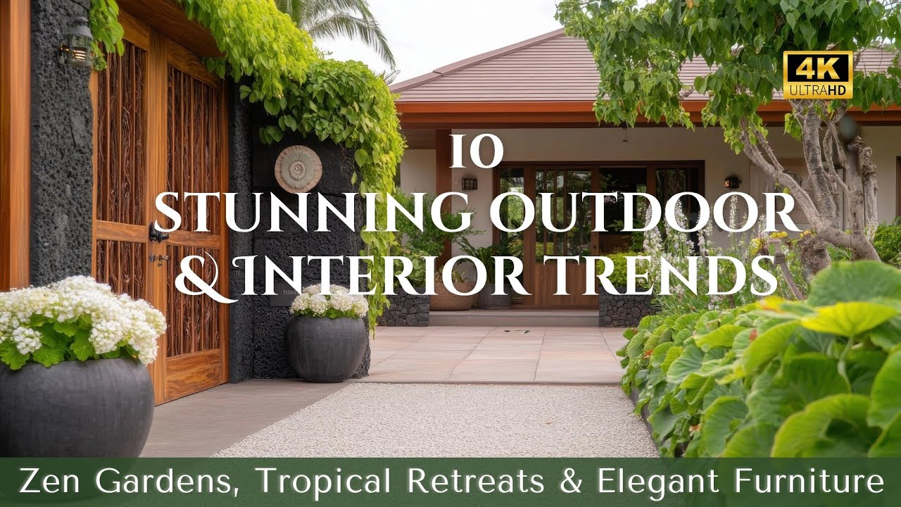 10 Stunning Outdoor & Interior Trends 2025: Zen Gardens, Tropical Retreats & Elegant Furniture Hues