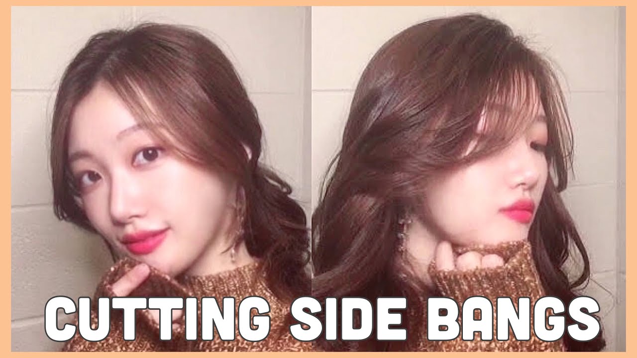 집에서 여신 옆머리 자르기 Cutting my side bangs at home (curtain bangs)