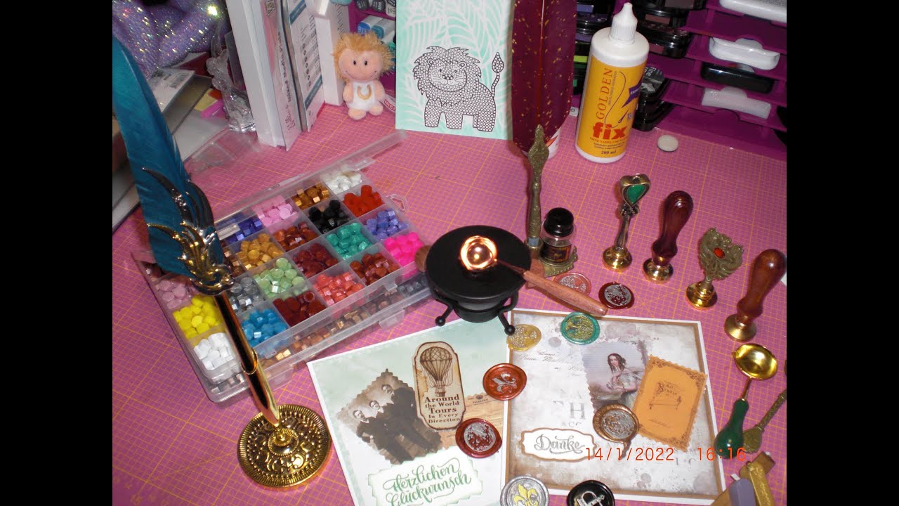 Siegelwachs testen und Siegel für Karten anfertigen - Vintage Sealing Wax