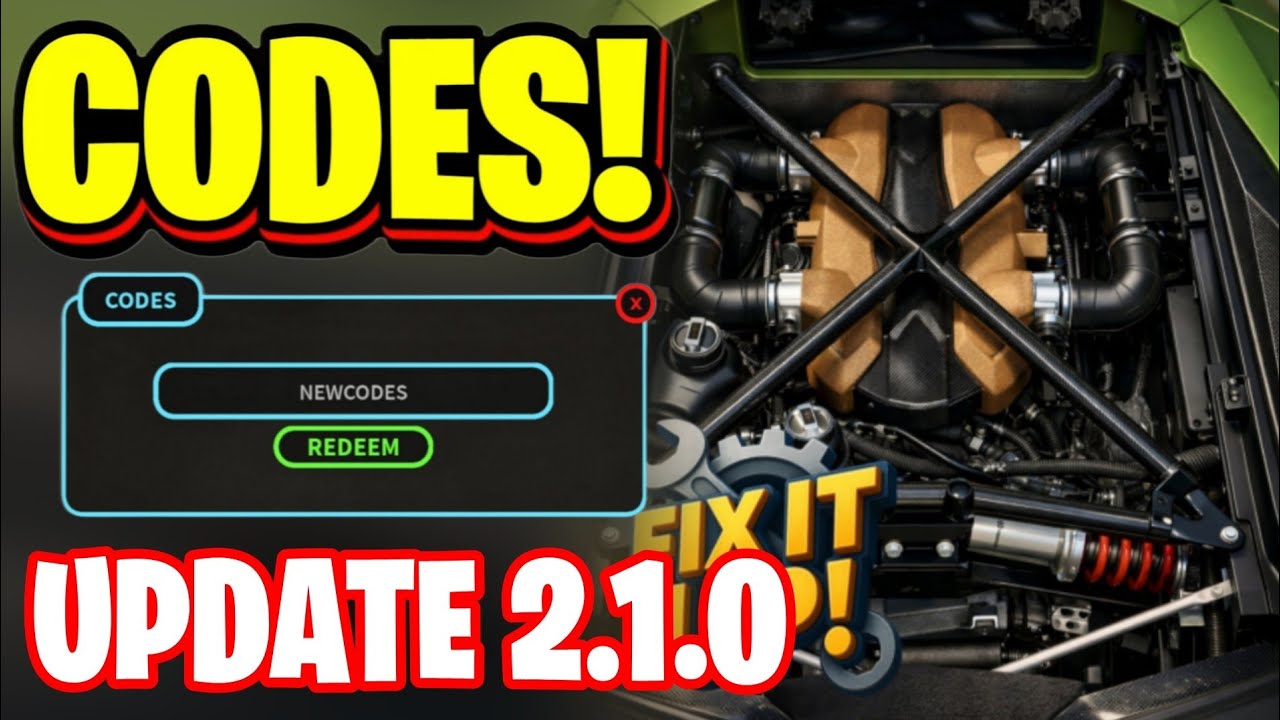 *V10* ALL WORKING V10 UPDATE 2.1.0 CODES FOR FIX IT UP 2026! ROBLOX FIX UT UP CODES