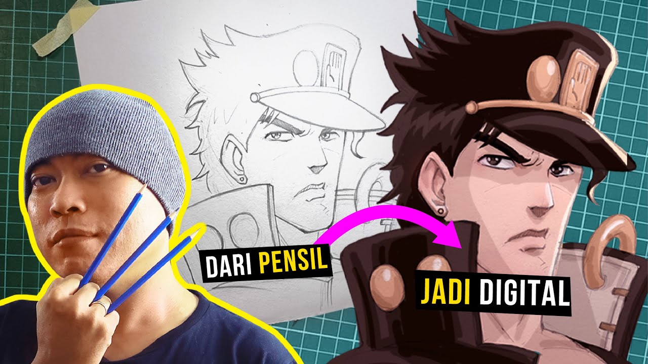 TUTORIAL MUDAH MENGGAMBAR DIGITAL - Step by Step dari Pensil jadi karya digital yang keren