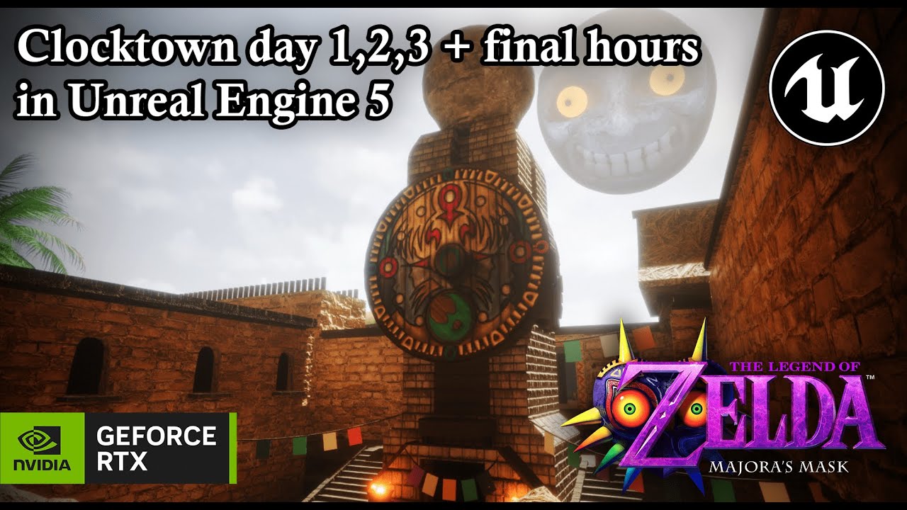 Clocktown from Zelda Majora's Mask REMAKE in Unreal Engine 5