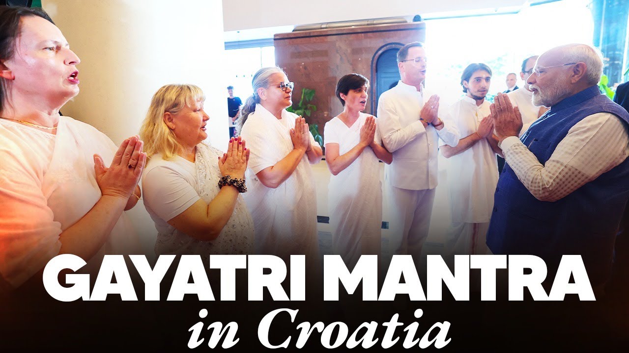 Croatia chants Gayatri Mantra upon PM Modi’s arrival