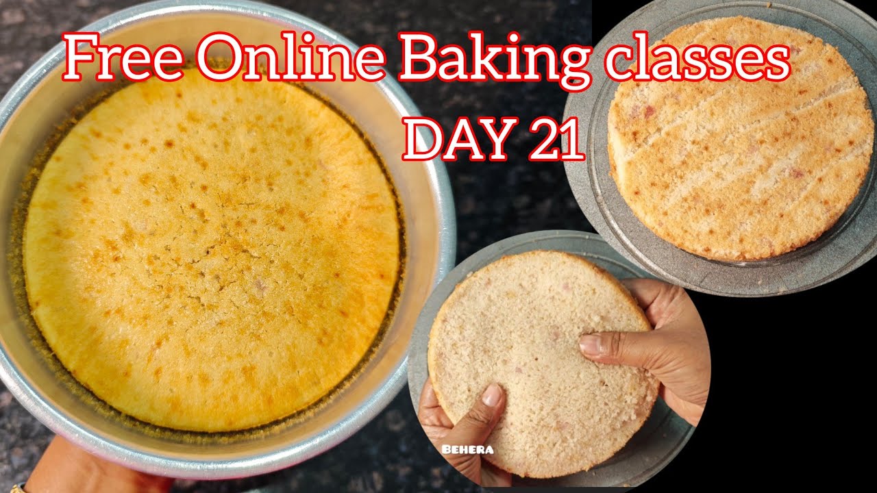 Online Baking Classes l Day 21 | How To Make Eggless Strawberry Sponge | Chandrika Behera 