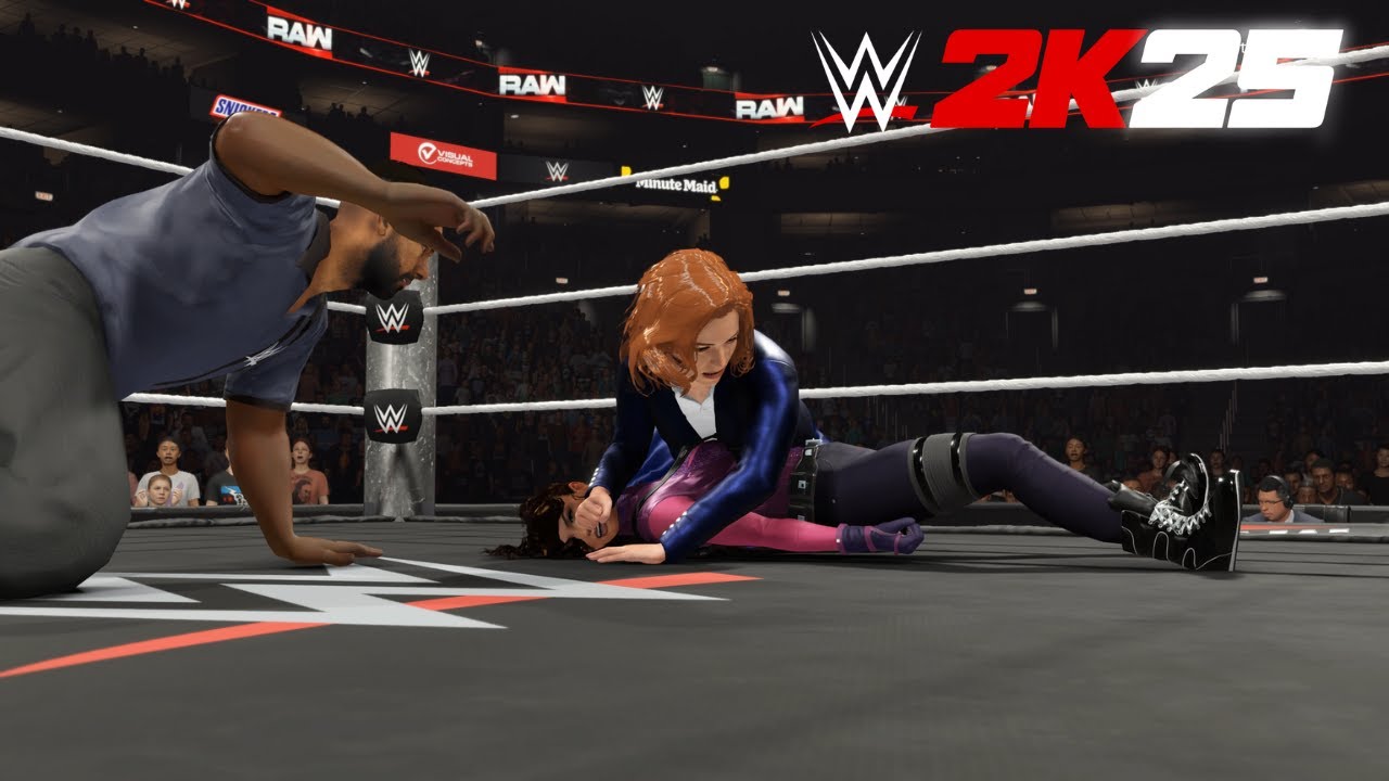 Кейт Бишоп против Нобары — начинается хаос на лестнице! | Режим «Вселенная» WWE 2K25