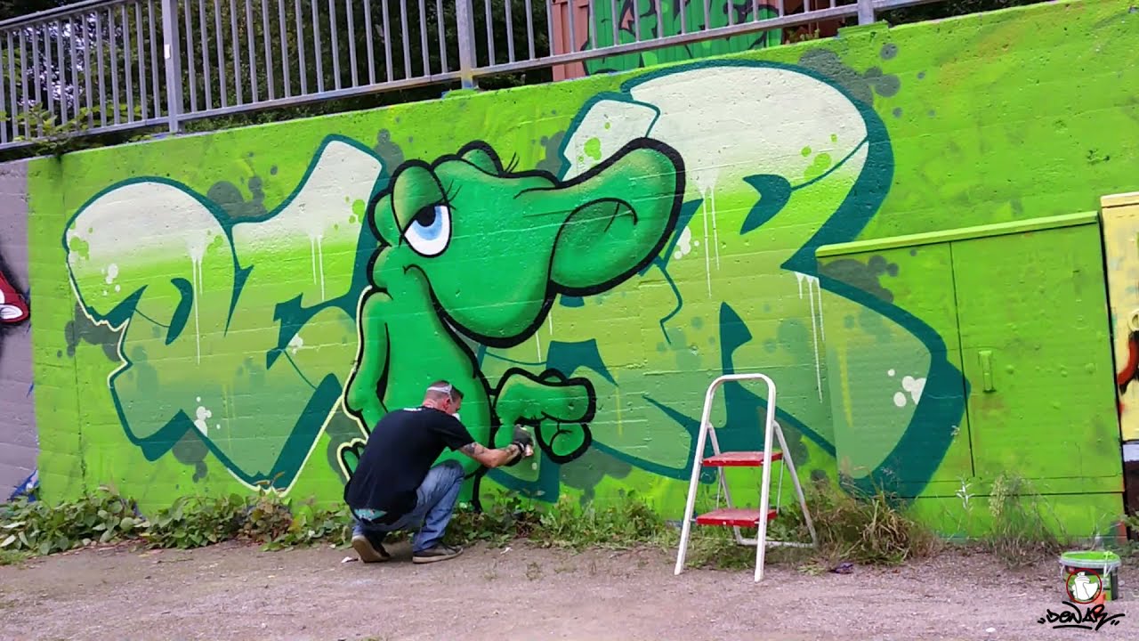 Lizard / Graffiti Spray at a wild romantic Hall of Fame / Oldschool Feeling / Making Of /