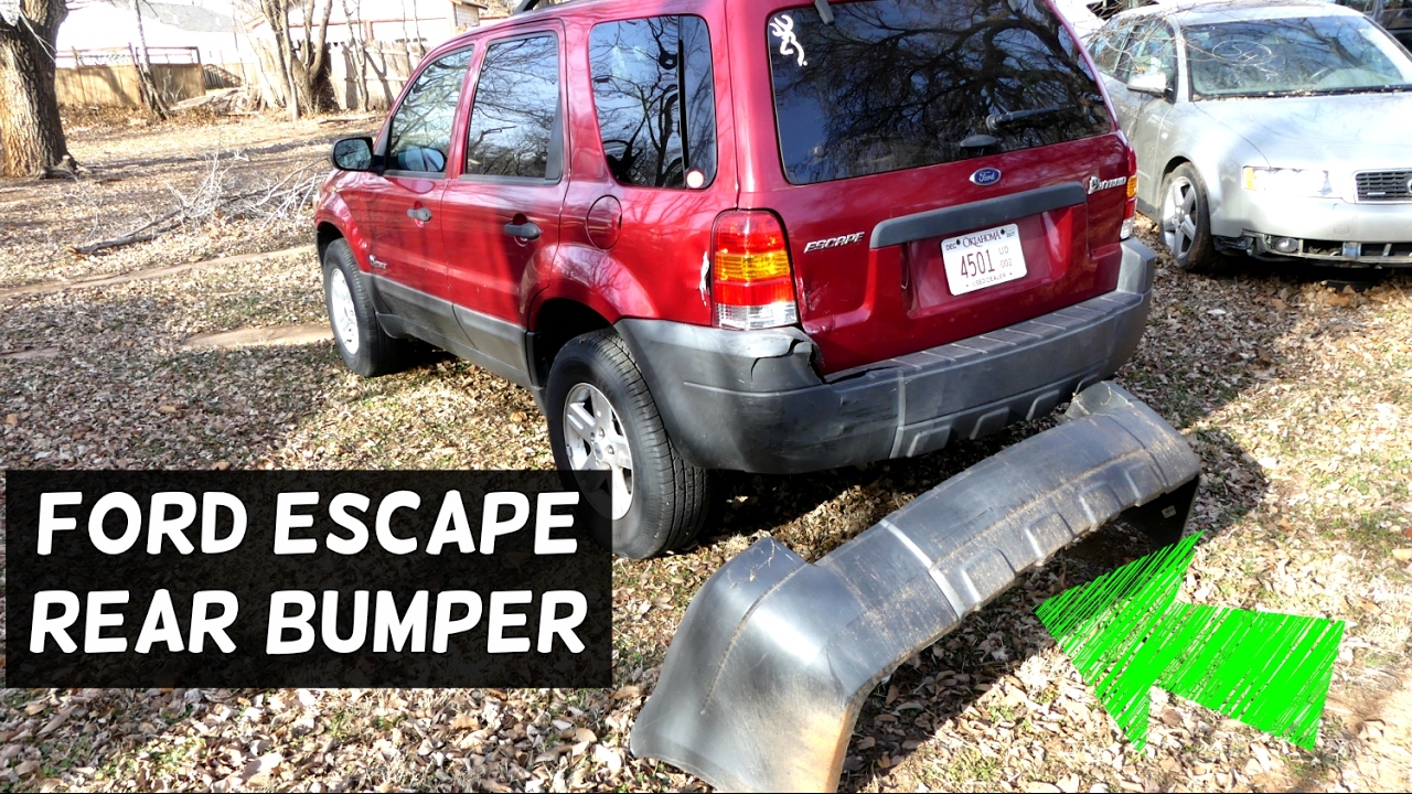 FORD ESCAPE REAR BUMPER REMOVAL REPLACEMENT 2001 2002 2003 2004 2005 2006 2007