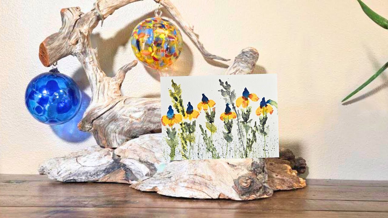 Super Easy Watercolor Flowers (Real Time)