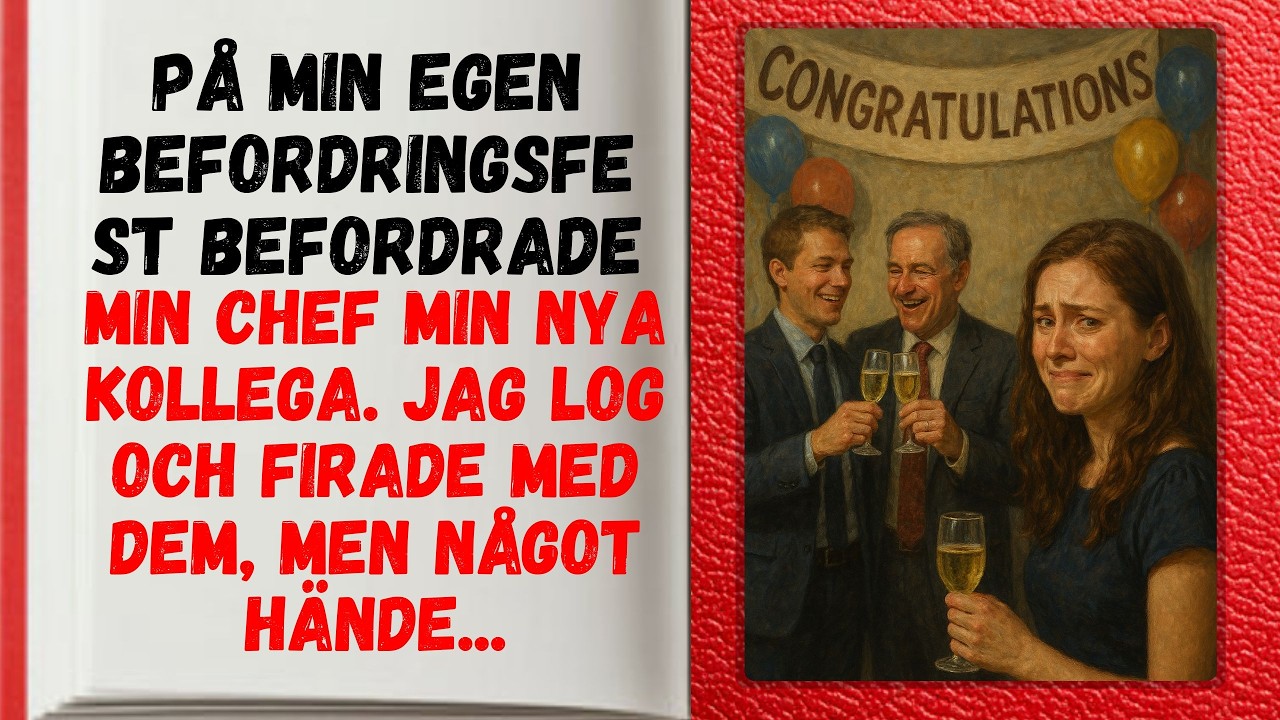 På min EGEN befordringsfest befordrade min chef min nya kollega.