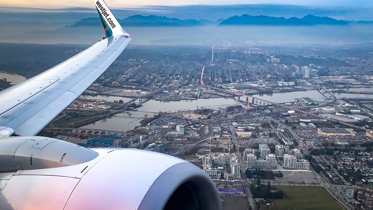 WestJet 737-800 full takeoff from YVR (runway 08R)