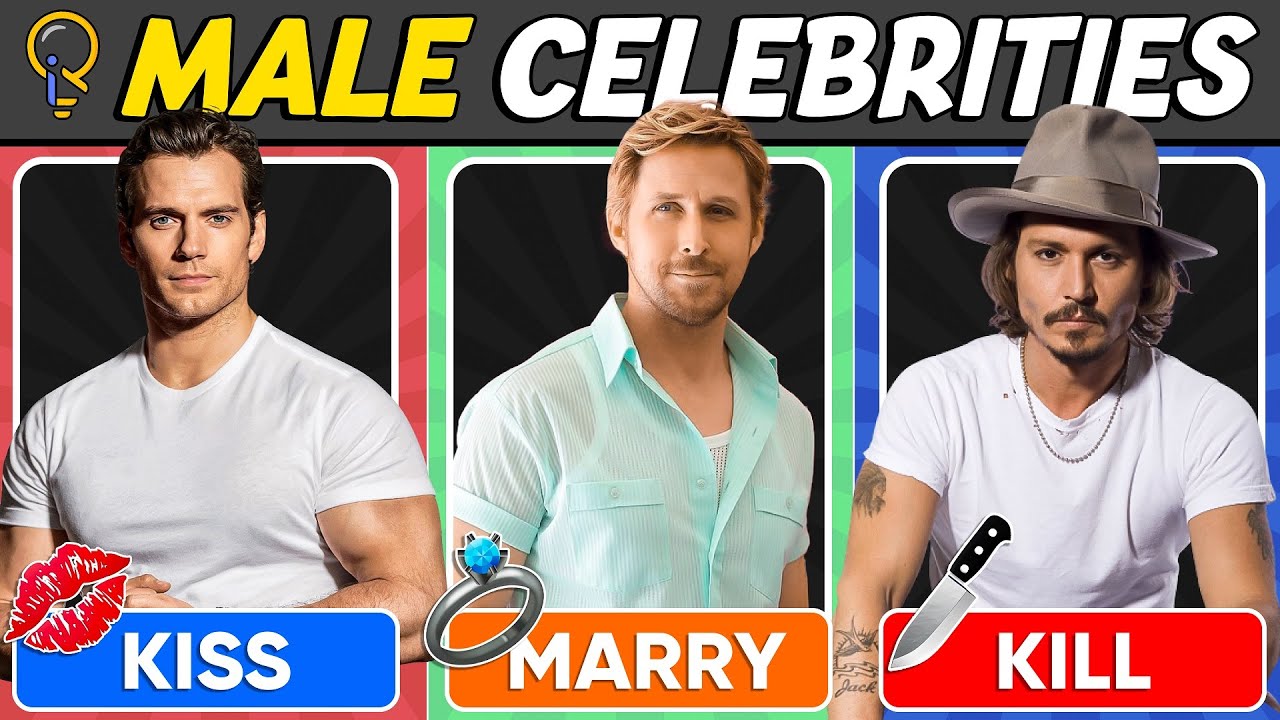 Kiss, Marry, Kill: Johnny Depp, Henry cavill, Ryan Gosling | Amazing celebrity QUIZ