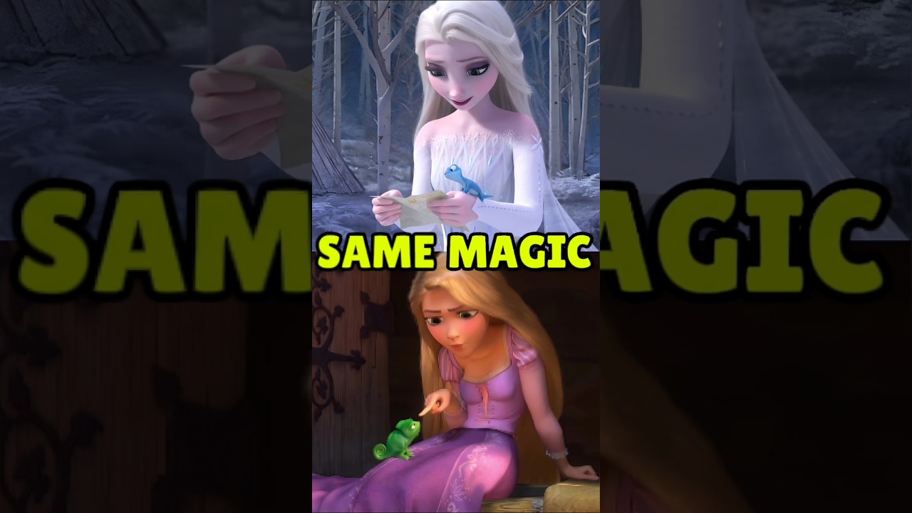😰 Connection between FROZEN and TANGLED 💀🤯 #frozen #tangled #elsa #rapunzel #theory #shorts