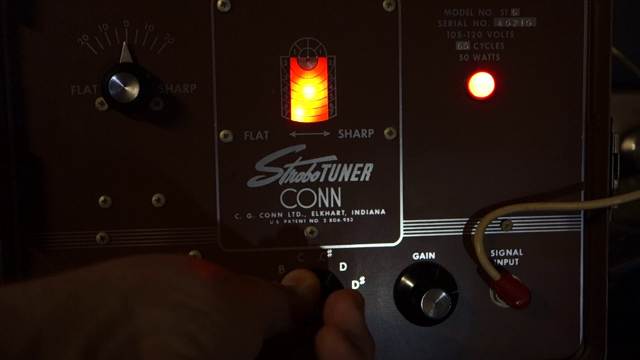The Testing of a Conn ST-6 Strobotuner   WARNING LOUD