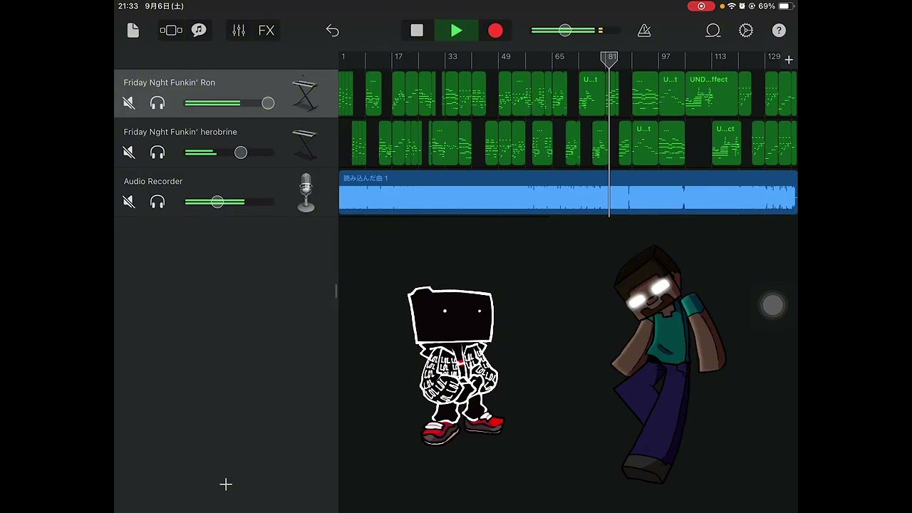 [GarageBand] fnf Ron vs Herobrine bleeding v3