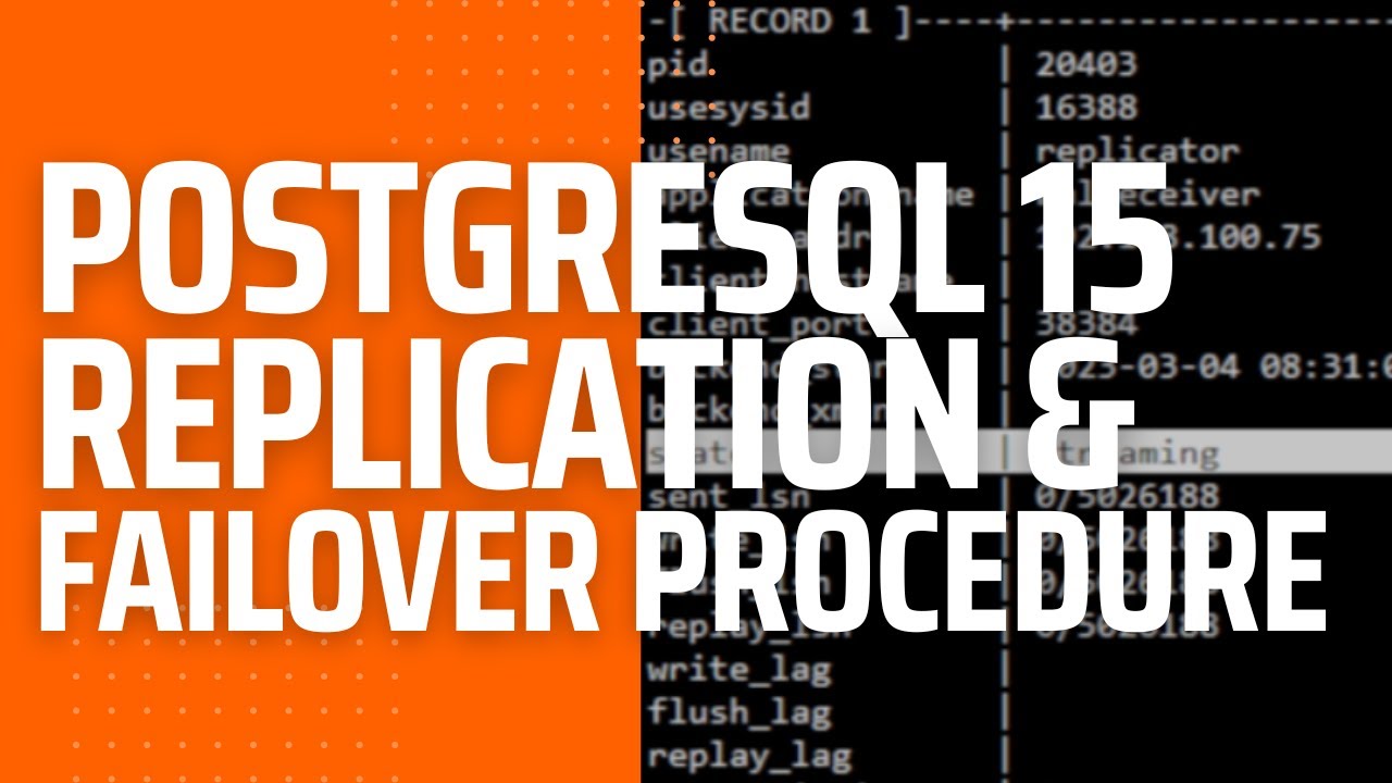 Установка и настройка потоковой репликации PostgreSQL 15 с процедурой отказоустойчивости на AlmaL...