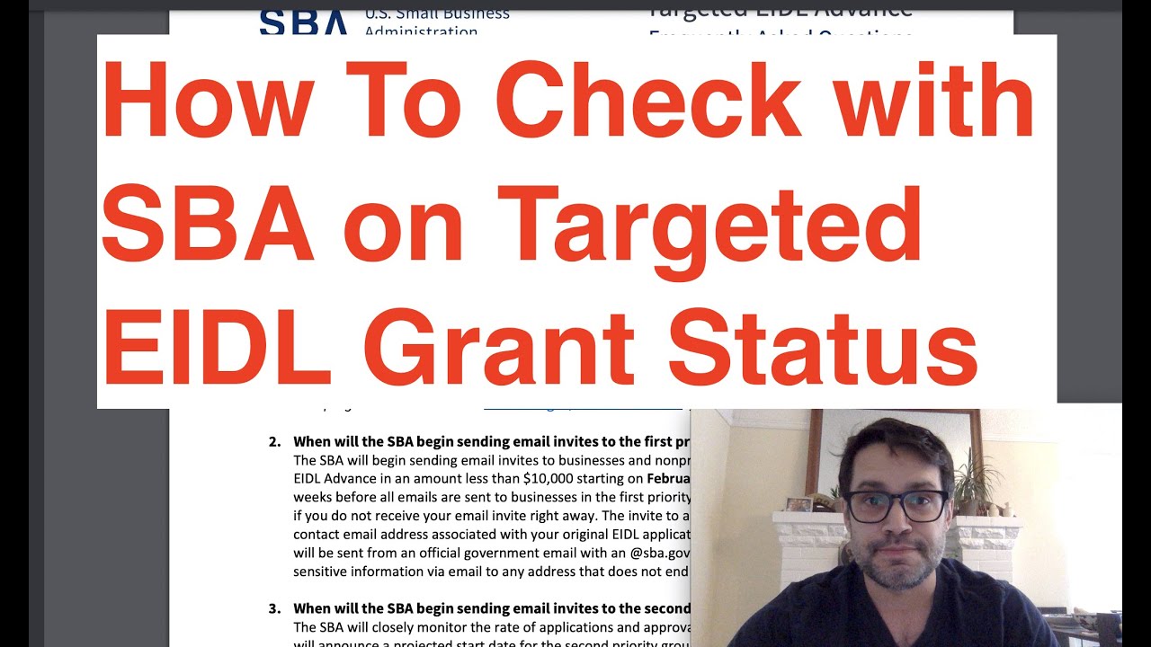 How To Check with SBA on Targeted EIDL Grant Status & PPP Priority Deadline Today