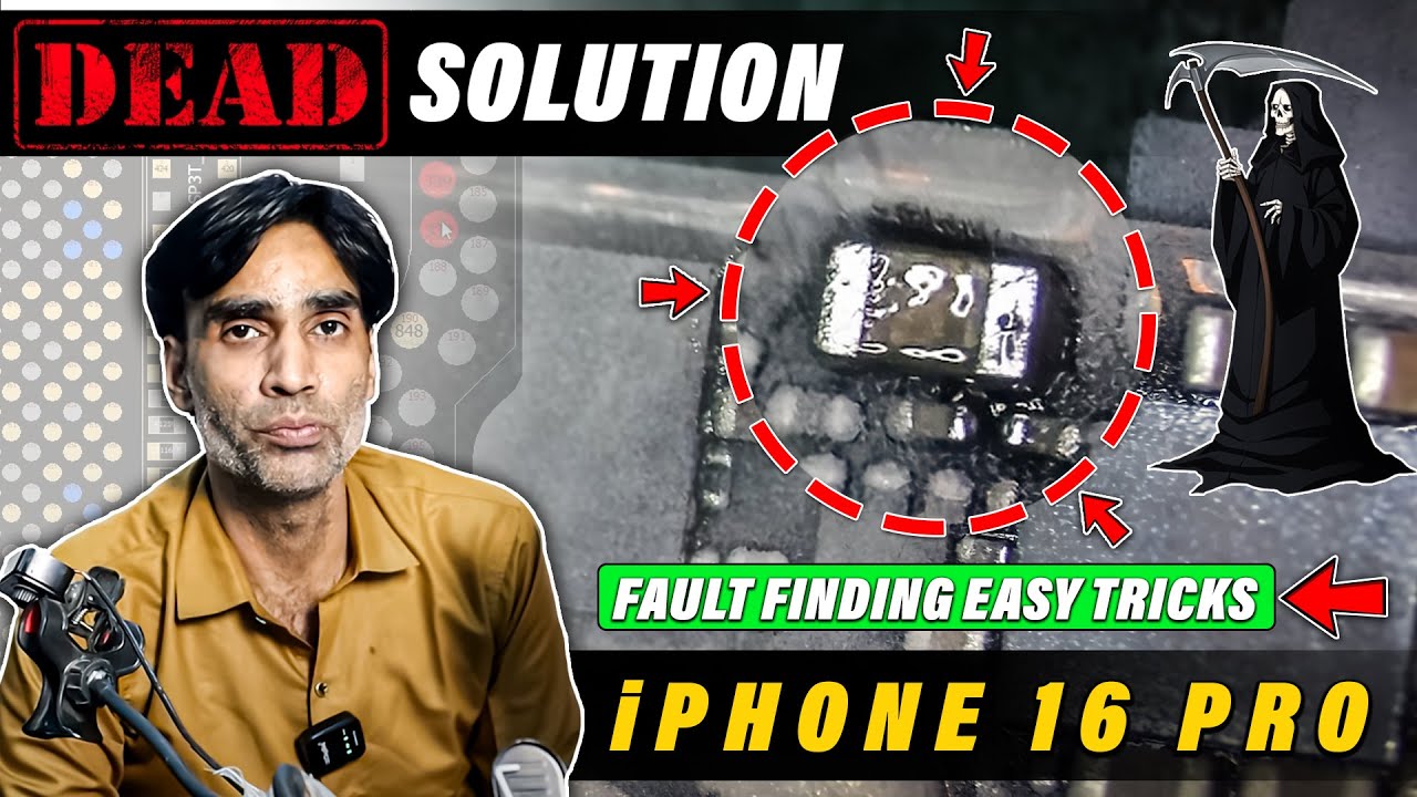 iPHONE 16 PRO DEAD SOLUTION | iPHONE FAULT FINDING EASY TRICKS #iphonerepair #iphone16pro