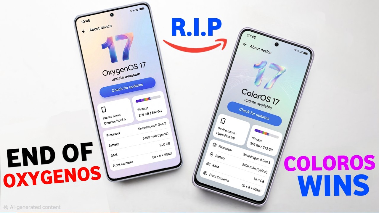 The End of OxygenOS 😭 OxygenOS 17, Oppo ColorOS 17 New Update for Oneplus Phones