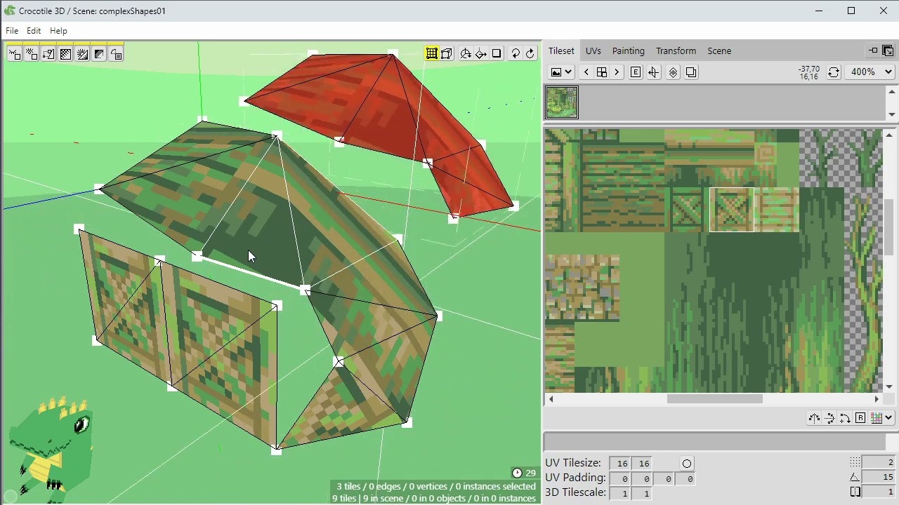 How to make complex shapes in Crocotile 3d