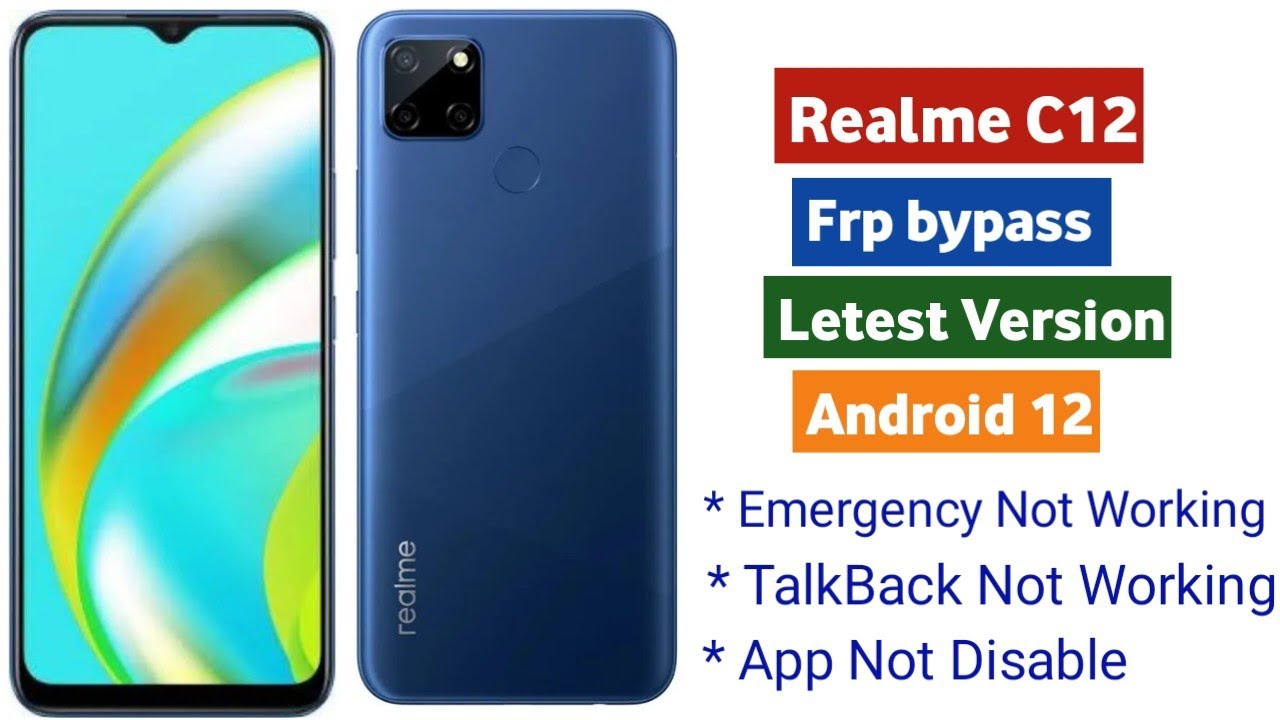 Realme c12 (RMX2189) frp Bypass| New Solution 2023 | Realme c12 Google Account Bypass|pin pattern