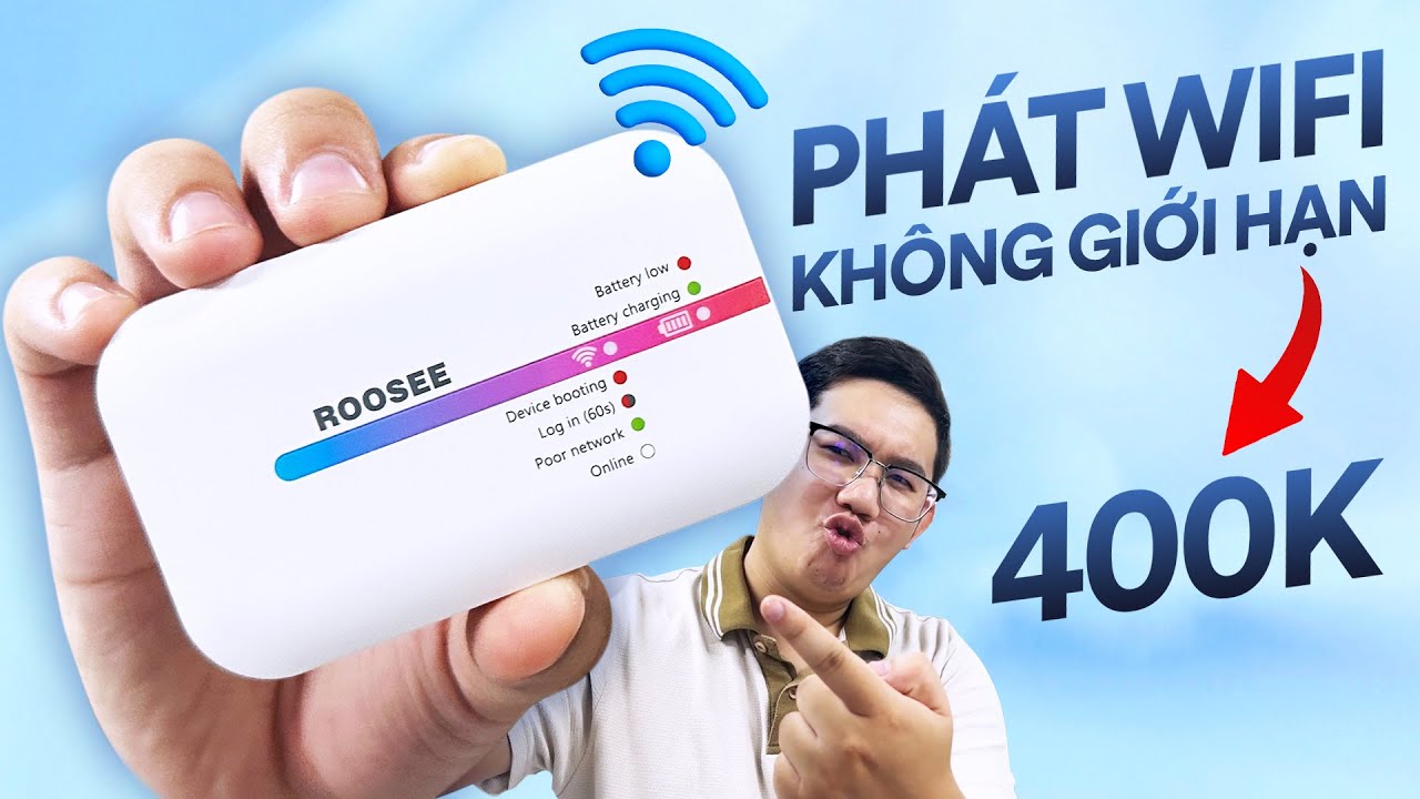 Mua thử cục ph&aacute;t wifi KH&Ocirc;NG GIỚI HẠN ROOSEE M600 gi&aacute; 400k!