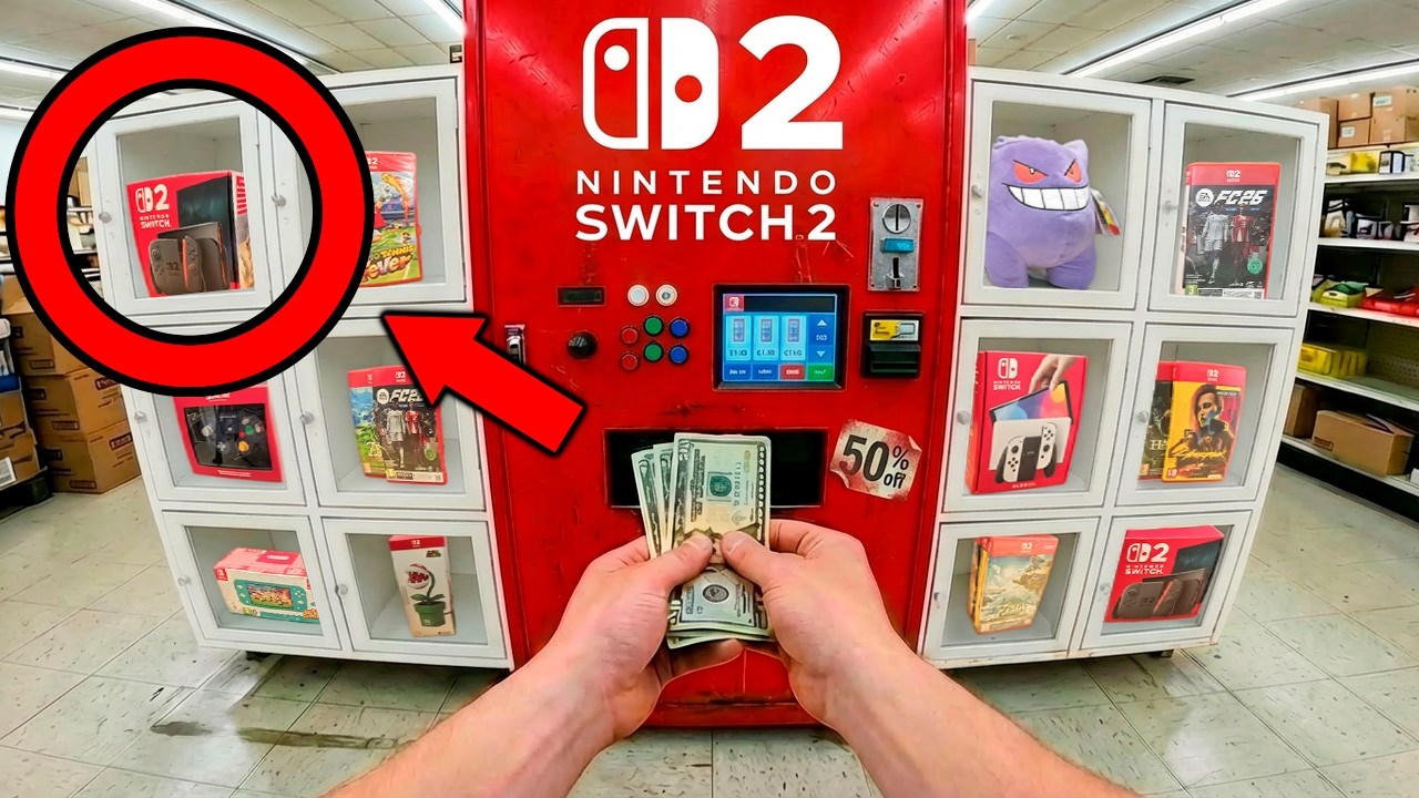 ¿Puedo conseguir un Nintendo Switch 2 de premio en la Máquina expendedora?