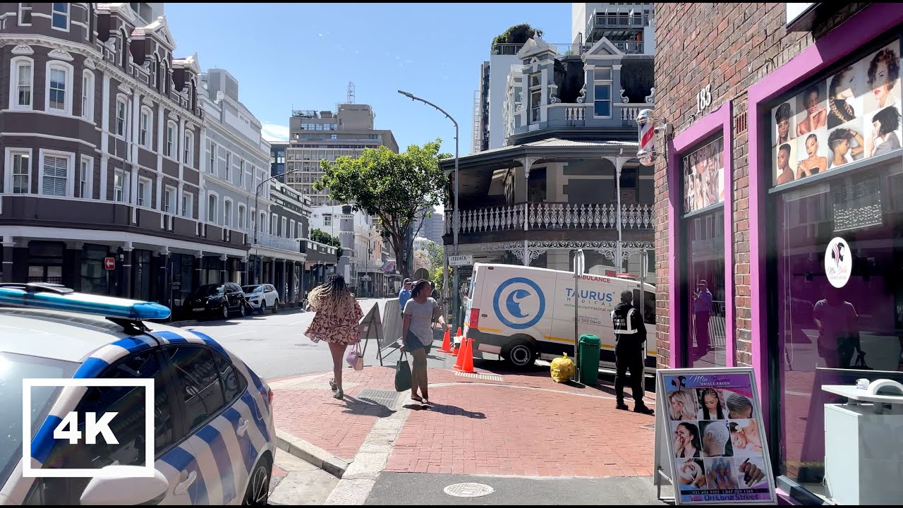 4K Walk Long Street Downtown Cape Town - [ASMR Non-Stop]