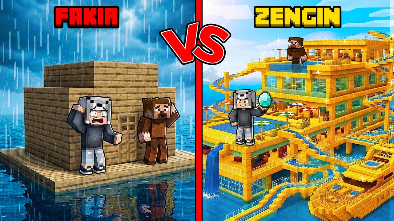 ZENGİN vs FAKİR: Su EVİ Kapışması (Minecraft)