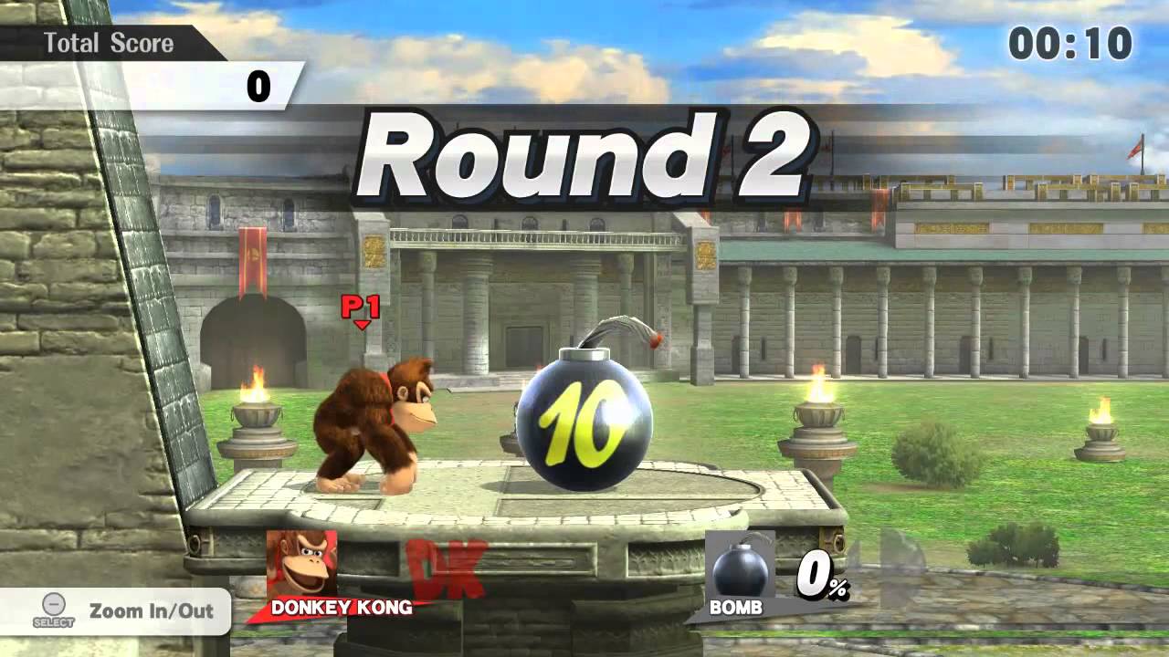 Super Smash Bros Wii U Target Blast Stage 2 Donkey Kong 539,800 points
