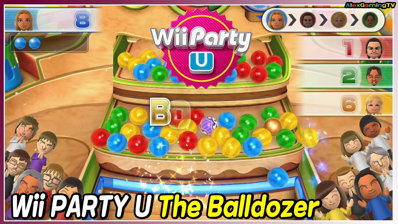 Wii Party U - The Balldozer ( Master com ) 🎵 Alice vs John vs Jianjun vs Olga | AlexGaming