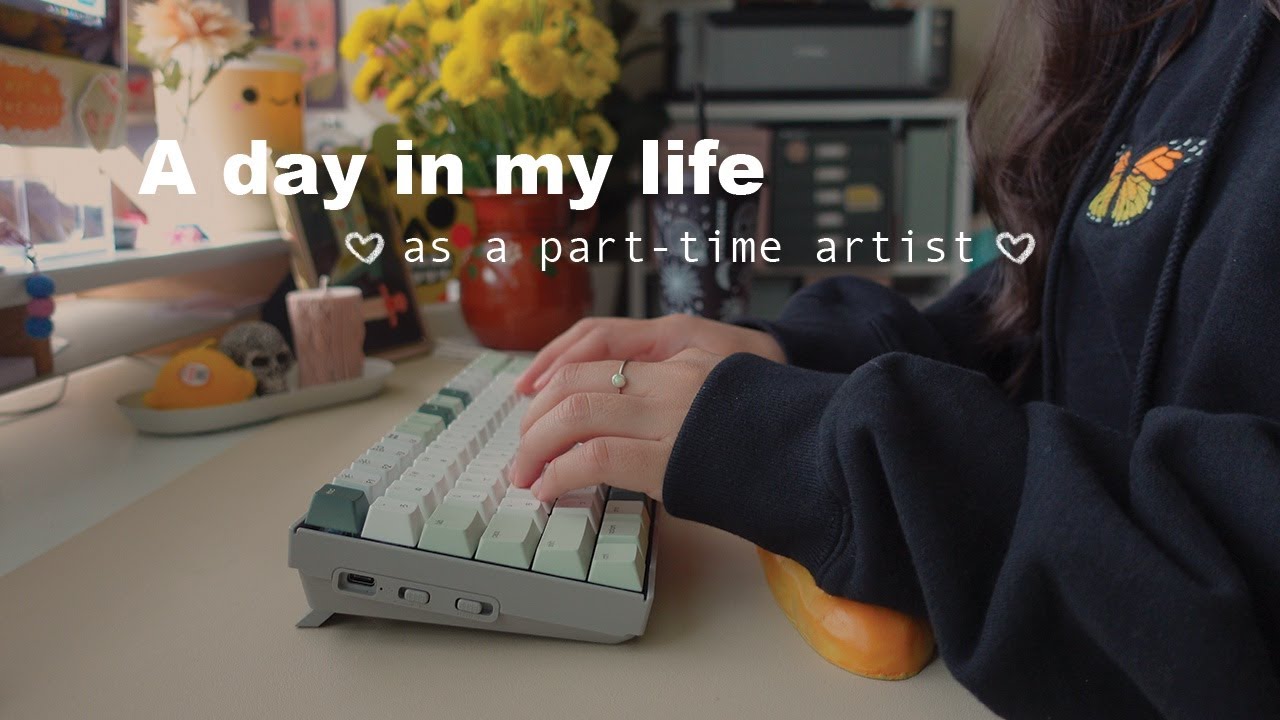 a REALISTIC day in my life | Latina artist, wfh, balancing a 9-5, living at home