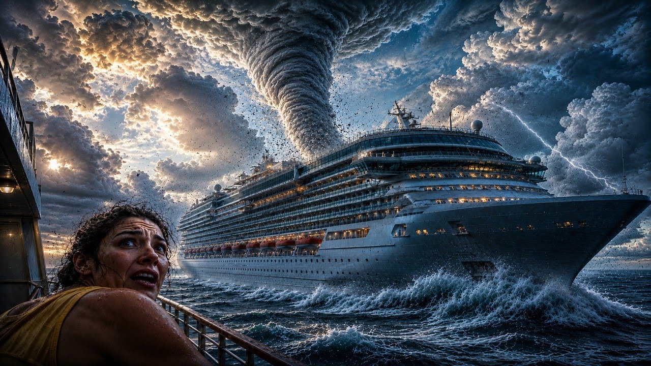 Tornado Attacks a Cruise Ship in the Middle of the Ocean