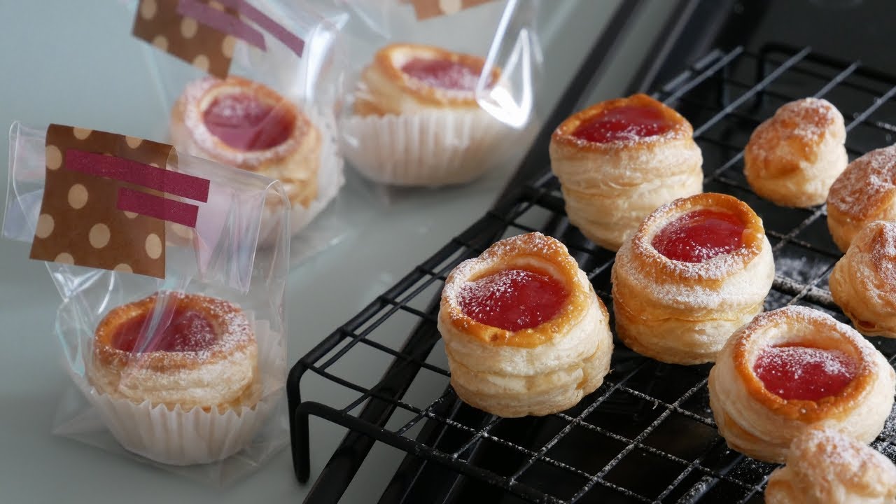さっくさく～いちごジャムのぷちパイ🍓Strawberry jam Mini pie