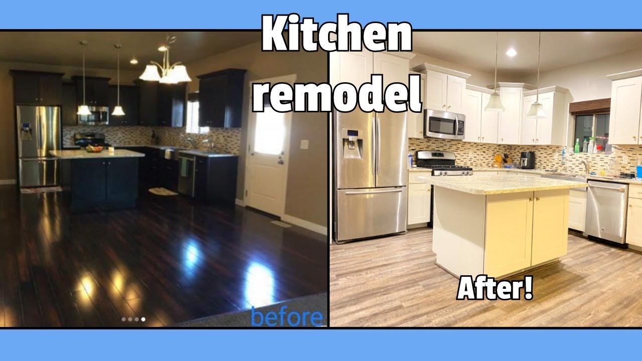 DIY kitchen cabinet painting: kitchen reno