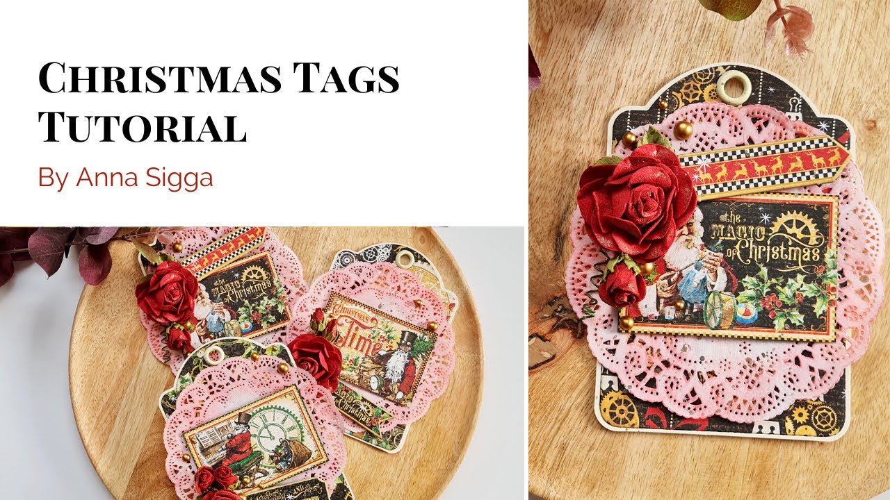 Christmas Tag Tutorial by Anna Sigga | Graphic 45