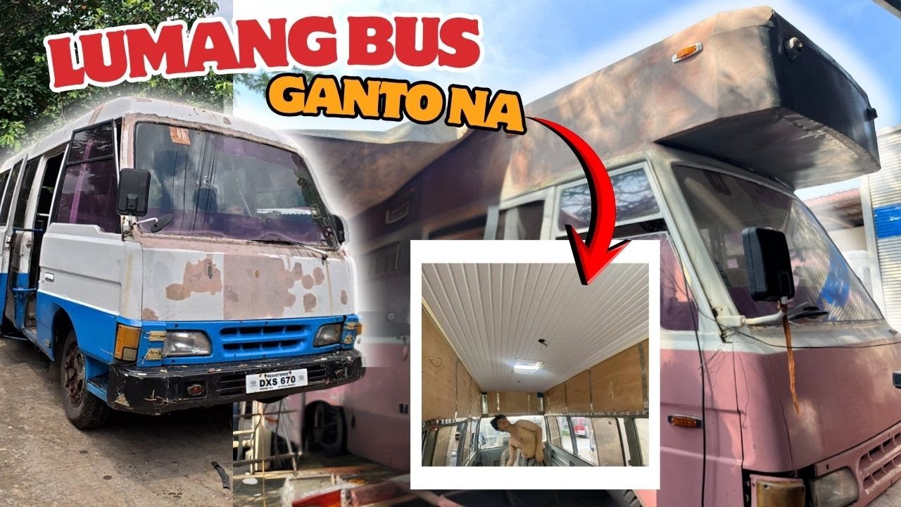 May Ceiling Panel na ang Bahay Bus | Old Mini Bus Restoration Part 5