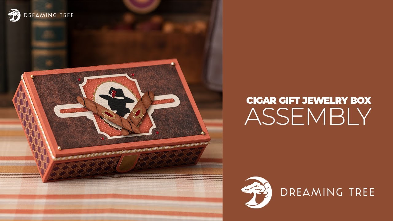 SVG File - Cigar Gift Jewelry Box - Assembly Tutorial (For Cricut, Silhouette, and ScanNCut)