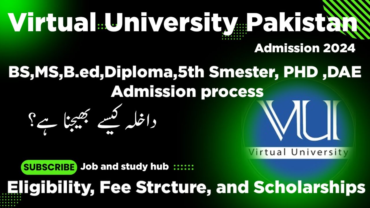 Virtual University Admission 2024| Virtual University Fee Structure |
