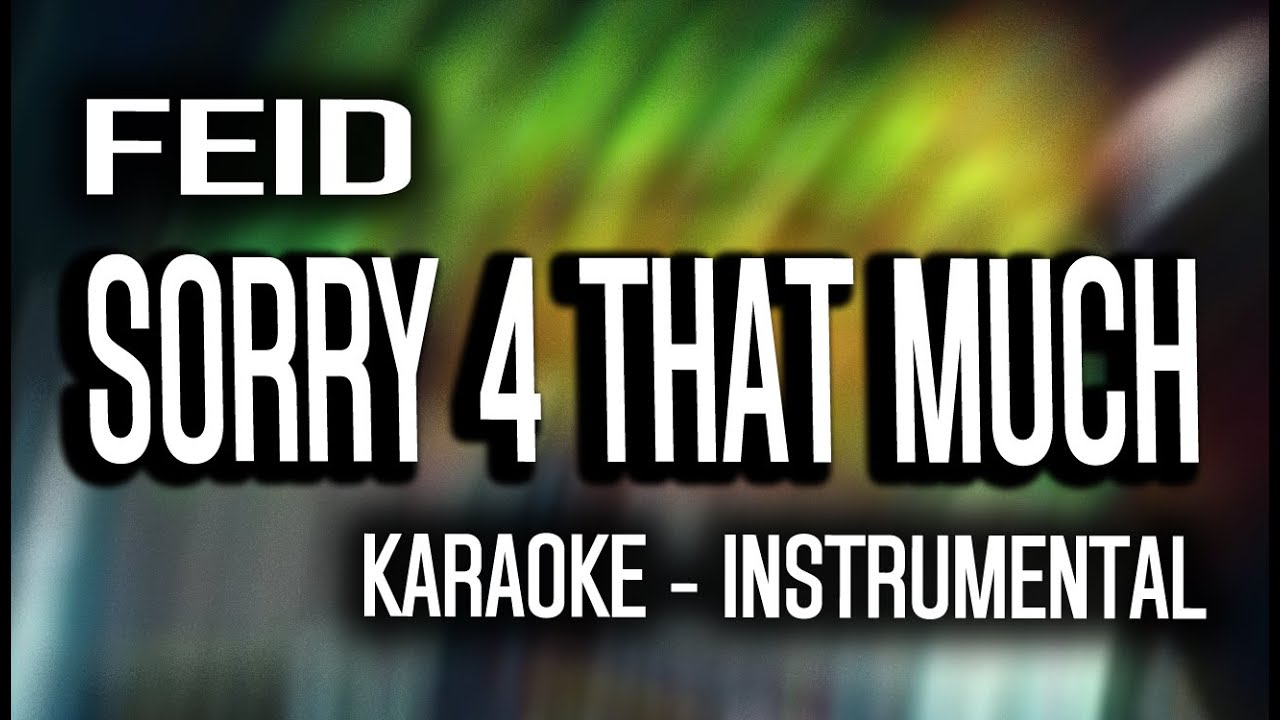 Feid - SORRY 4 THAT MUCH (KARAOKE - INSTRUMENTAL)