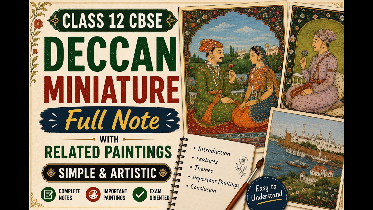 Deccan Miniature Painting | CBSE Class 12 Fine Arts | Unit-2 Chapter 2 Complete Study
