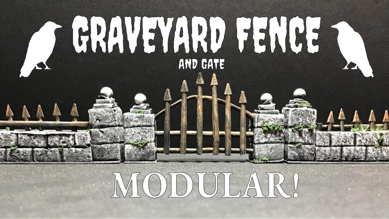 Crafting a modular Graveyard Fence and Gate for tabletop gaming! Graveyard Diorama Part 1