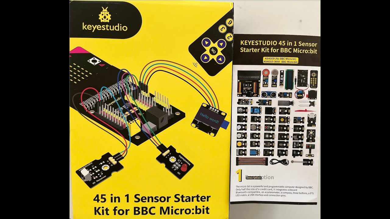 Keyestudio 45 in 1 Sensor StarterKit for BBC Micro:bit-Unboxing