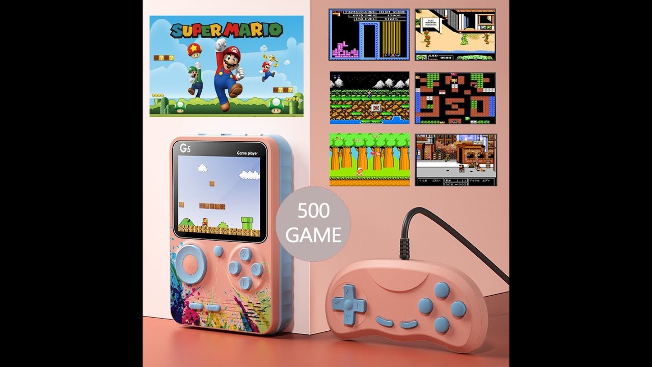G5 Gaming Machine Retro Mini Game Console Gameboy Rechargeable Portable Video Game Handheld Mario